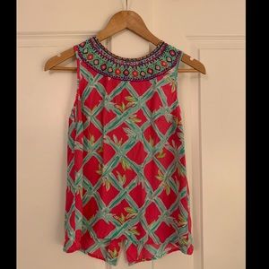 Lily Pulitzer Patterned Sleeveless Blouse